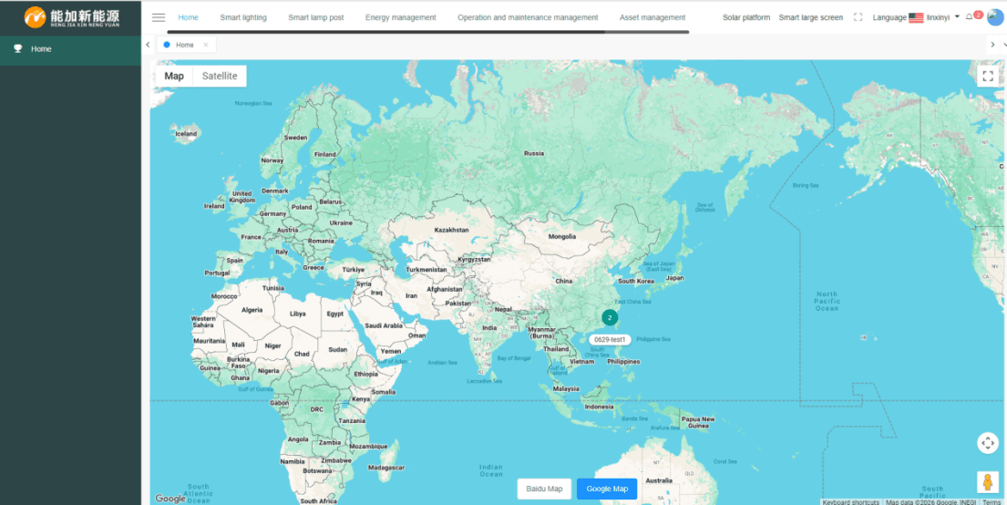 NetJoin smart pole platform map view